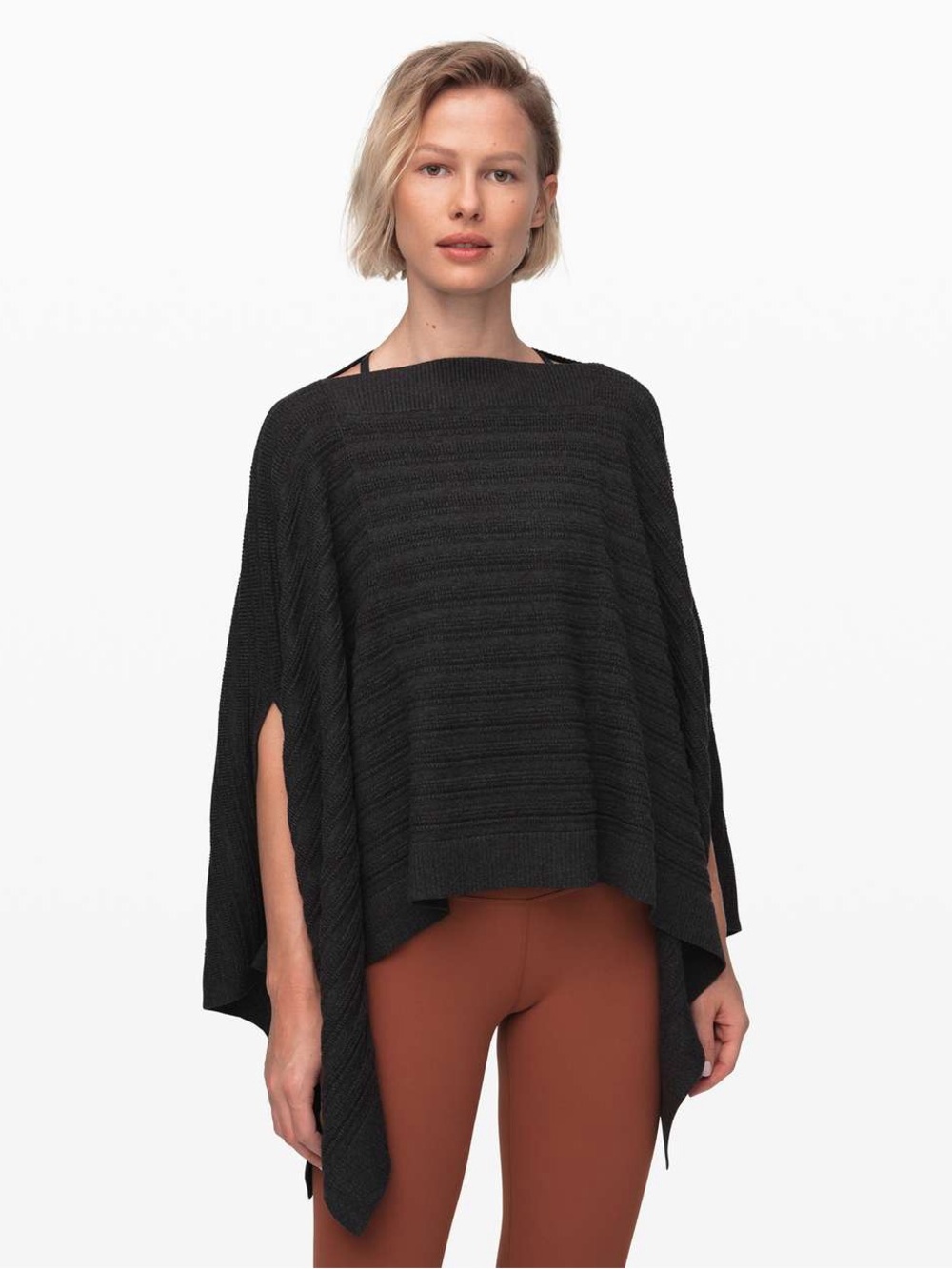 Lululemon Forward Flow Heathered Black Poncho